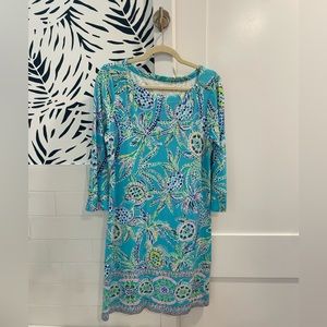 Lilly Pulitzer UPF 50+ Sophie Dress Size Large Bermuda Blue l